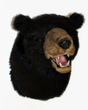 Bear Black Large Plush Wall Mount - 'Sam'