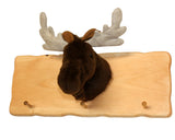 Cap Rack with Plush Animal Mount - Moose or Deer