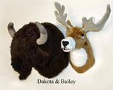 Buffalo X-Large Plush Wall Mount - 'Dakota'
