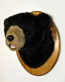 Bear Black Small Plush Wall Mount - 'Harry'