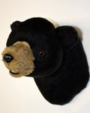 Bear Black Small Plush Wall Mount - 'Harry'