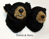 Bear Black Small Plush Wall Mount - 'Harry'