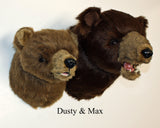 Bear Brown large Plush Wall Mount - 'Max'