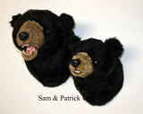 Bear Black Large Plush Wall Mount - 'Sam'