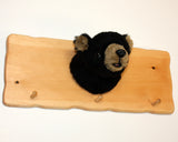 Cap rack with Plush Animal Mount - Bear or Buffalo