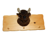 Cap rack with Plush Animal Mount - Bear or Buffalo