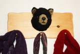 Cap rack with Plush Animal Mount - Bear or Buffalo