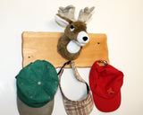 Cap Rack with Plush Animal Mount - Moose or Deer