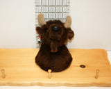 Cap rack with Plush Animal Mount - Bear or Buffalo