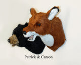 Red Fox Medium Plush Wall Mount - 'Carson' - Fairgame Wildlife