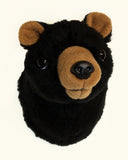 Bear Black Tiny Plush Wall Mount - 'Clark'
