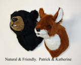 Red Fox Medium Plush Wall Mount - 'Katherine'