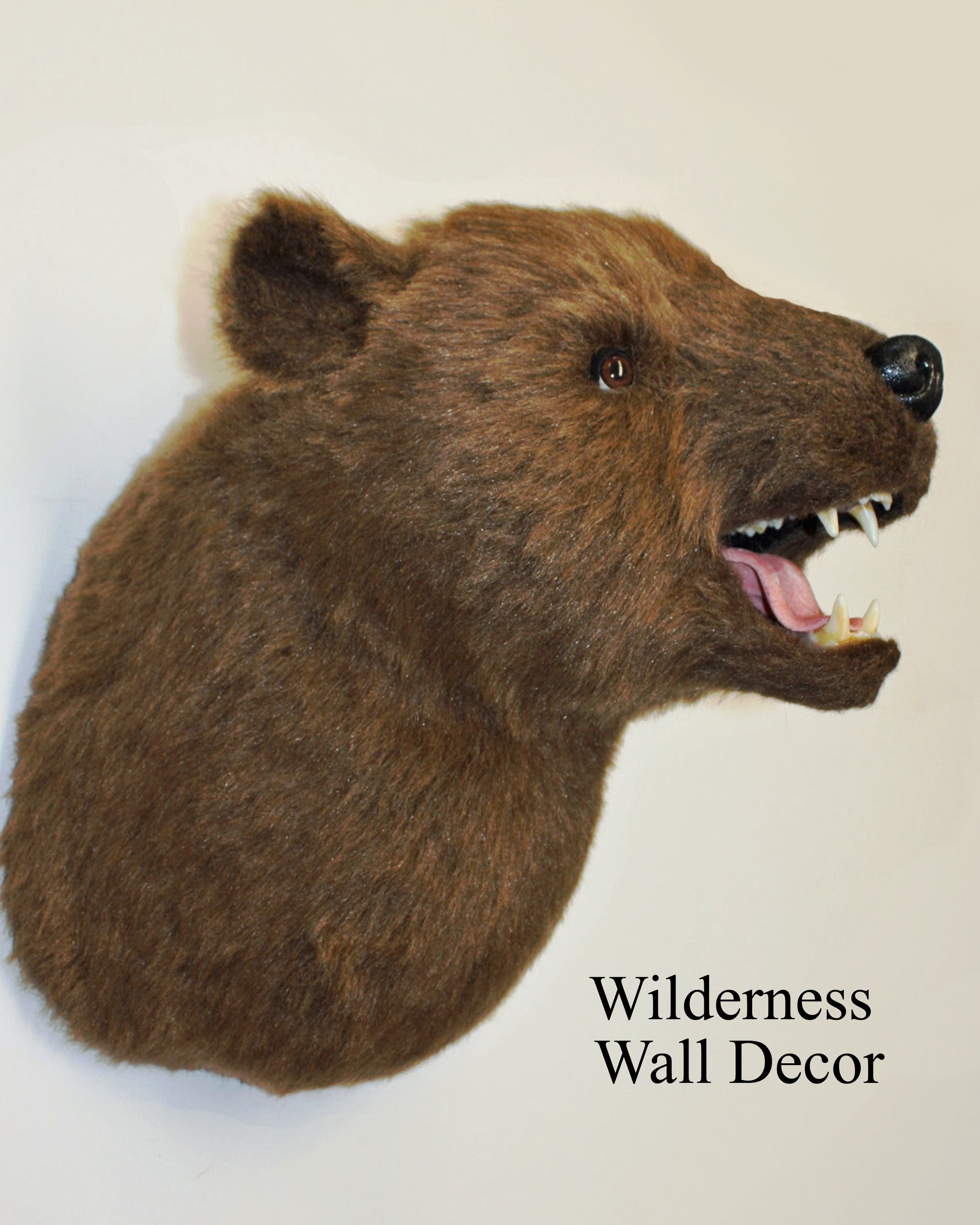 Extra Large Stuffed Plush Grizzly Bear Mount – Fairgame Wildlife
