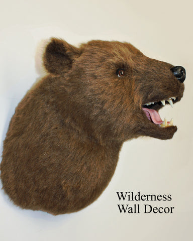 Bear Grizzly X-Large Plush Wall Mount - 'Lou'