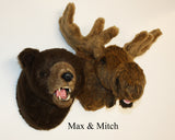 Bear Brown large Plush Wall Mount - 'Max'