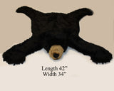 Rug Black Bear Medium Plush Animal Decor