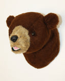 Bear Brown Small Plush Wall Mount - ' Rusty'