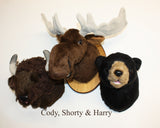 Moose medium Plush Wall Mount - 'Shorty'