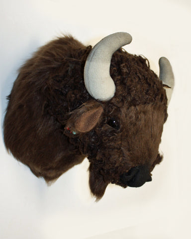 Buffalo Medium Plush Wall Mount - 'Wyatt'