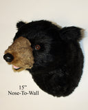 Bear Black Large Plush Wall Mount - 'Ursa'
