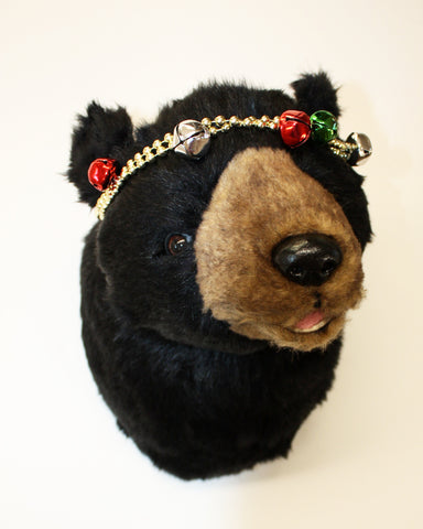 Bear Black Large Plush Wall Mount - 'Ursa'